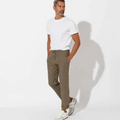 Pantalon toile ceinture élastiquée