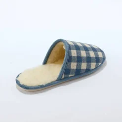 Pantoufles mules à carreaux