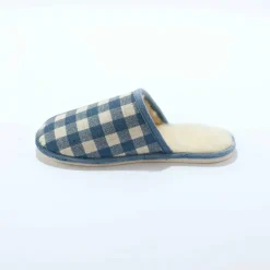 Pantoufles mules à carreaux