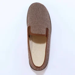 Pantoufles sans-gêne chevrons élastiquées côtés