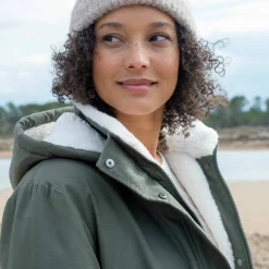 Parka déperlante à capuche, doublée polaire sherpa