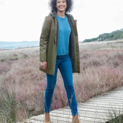 Parka imperméable fourrée, mi-longue