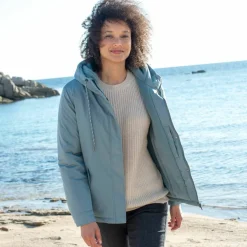 Parka imperméable zippée, à capuche