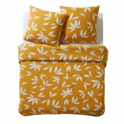 Parure de lit taie(s) + housse de couette Aurélie imprimée fleuri en coton