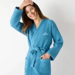 Peignoir col kimono mixte nid d’abeille Colombine®, 240g/m2