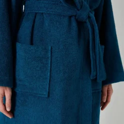 Peignoir court adulte col kimono - éponge bouclette 380 g/m²