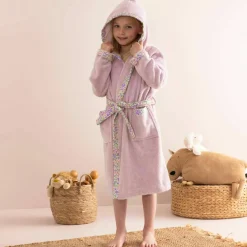 Peignoir de bain enfant à capuche éponge coton - 340 g/m²