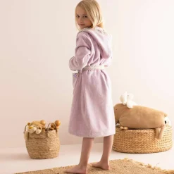 Peignoir de bain enfant à capuche éponge coton - 340 g/m²