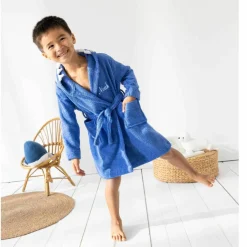 Peignoir de bain enfant à capuche requin personnalisable - 340g/m²
