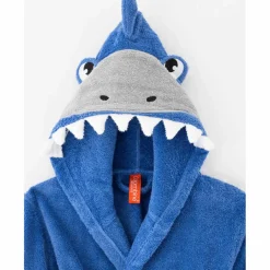 Peignoir de bain enfant à capuche requin personnalisable - 340g/m²
