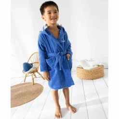 Peignoir de bain enfant à capuche requin personnalisable - 340g/m²