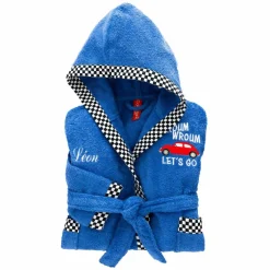 Peignoir de bain enfant à capuche voiture personnalisable éponge coton - 340 g/m²