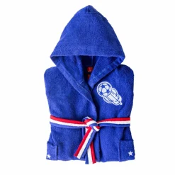 Peignoir de bain enfant foot à capuche éponge coton - 340 g/m²