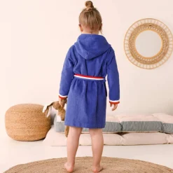 Peignoir de bain enfant foot à capuche éponge coton - 340 g/m²