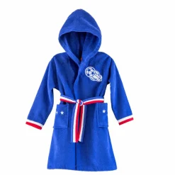 Peignoir de bain enfant foot à capuche éponge coton - 340 g/m²