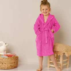 Peignoir de bain enfant licorne à capuche éponge coton - 340 g/m²