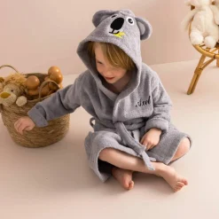 Peignoir de bain enfant personnalisable koala à capuche