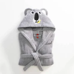Peignoir de bain enfant personnalisable koala à capuche
