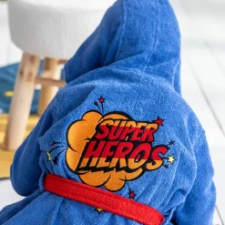 Peignoir de bain enfant personnalisable super-héros à capuche