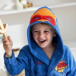 Peignoir de bain enfant personnalisable super-héros à capuche