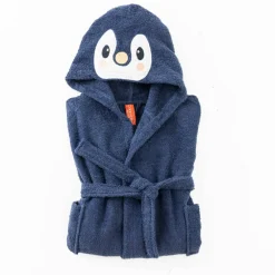 Peignoir de bain enfant Pingouin à capuche