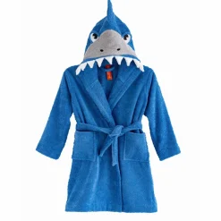 Peignoir de bain enfant requin éponge coton - 340g/m²