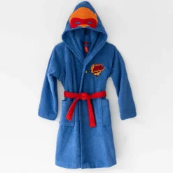 Peignoir de bain enfant super-héros à capuche éponge coton - 340g/m²