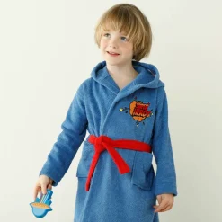 Peignoir de bain enfant super-héros à capuche éponge coton - 340g/m²