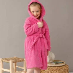 Peignoir enfant à capuche personnalisé - éponge bouclette 340 g/m²