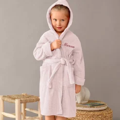 Peignoir enfant à capuche personnalisé - éponge bouclette 340 g/m²