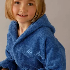 Peignoir enfant à capuche personnalisé - éponge bouclette 340 g/m²