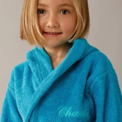 Peignoir enfant à capuche personnalisé - éponge bouclette 340 g/m²