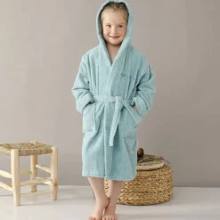 Peignoir enfant à capuche personnalisé - éponge bouclette 340 g/m²
