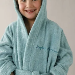 Peignoir enfant à capuche personnalisé - éponge bouclette 340 g/m²