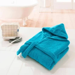Peignoir enfant à capuche - éponge bouclette 340 g/m²