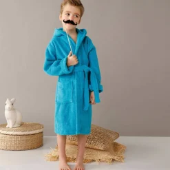 Peignoir enfant à capuche - éponge bouclette 340 g/m²