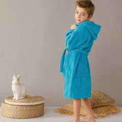 Peignoir enfant à capuche - éponge bouclette 340 g/m²