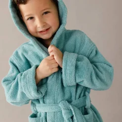 Peignoir enfant à capuche - éponge bouclette 340 g/m²