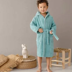 Peignoir enfant à capuche - éponge bouclette 340 g/m²