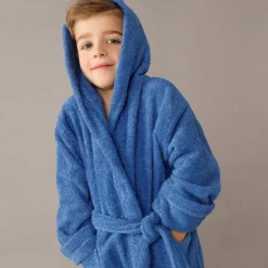 Peignoir enfant à capuche - éponge bouclette 340 g/m²