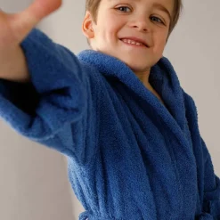 Peignoir enfant à capuche - éponge bouclette 340 g/m²