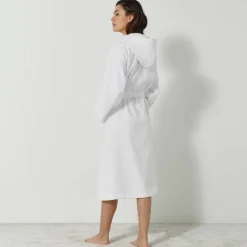 Peignoir mixte adulte col capuche éponge bouclette