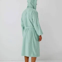 Peignoir mixte adulte col capuche - éponge bouclette 380 g/m²