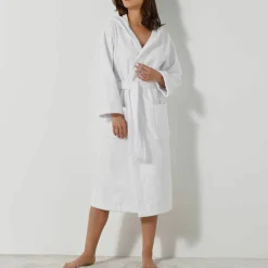 Peignoir mixte adulte col capuche - éponge bouclette 380 g/m²
