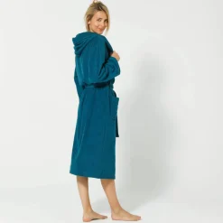 Peignoir mixte adulte col capuche 