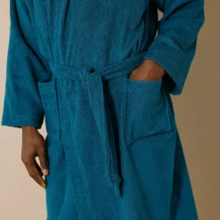 Peignoir mixte adulte col capuche 