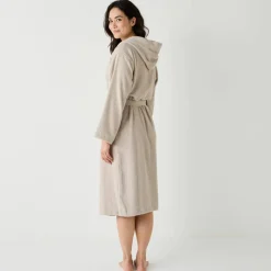Peignoir mixte adulte col capuche 