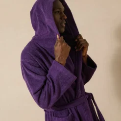 Peignoir mixte adulte col capuche 