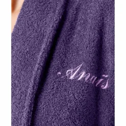 Peignoir mixte adulte col châle personnalisé - éponge bouclette 380 g/m²