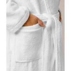 Peignoir mixte adulte col châle - éponge bouclette 380 g/m²